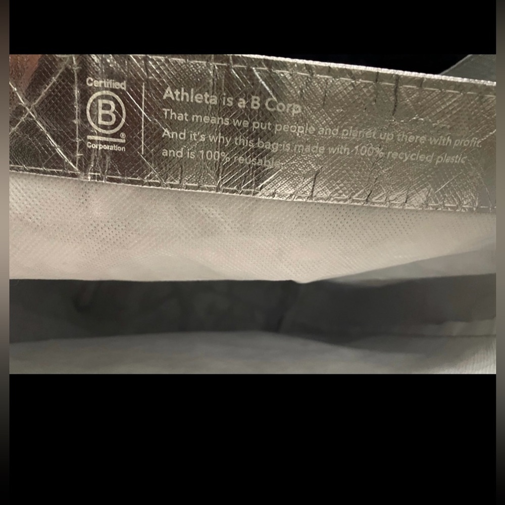 Athleta Reusable Shopping Bag Silver - Picture 7 of 10